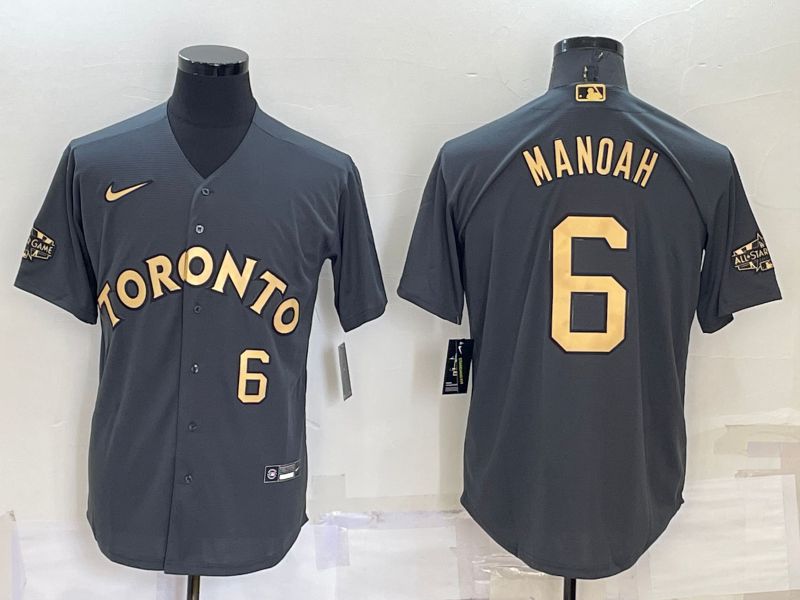 Men Toronto Blue Jays 6 Manoah Grey 2022 All Star Game Nike MLB Jerseys